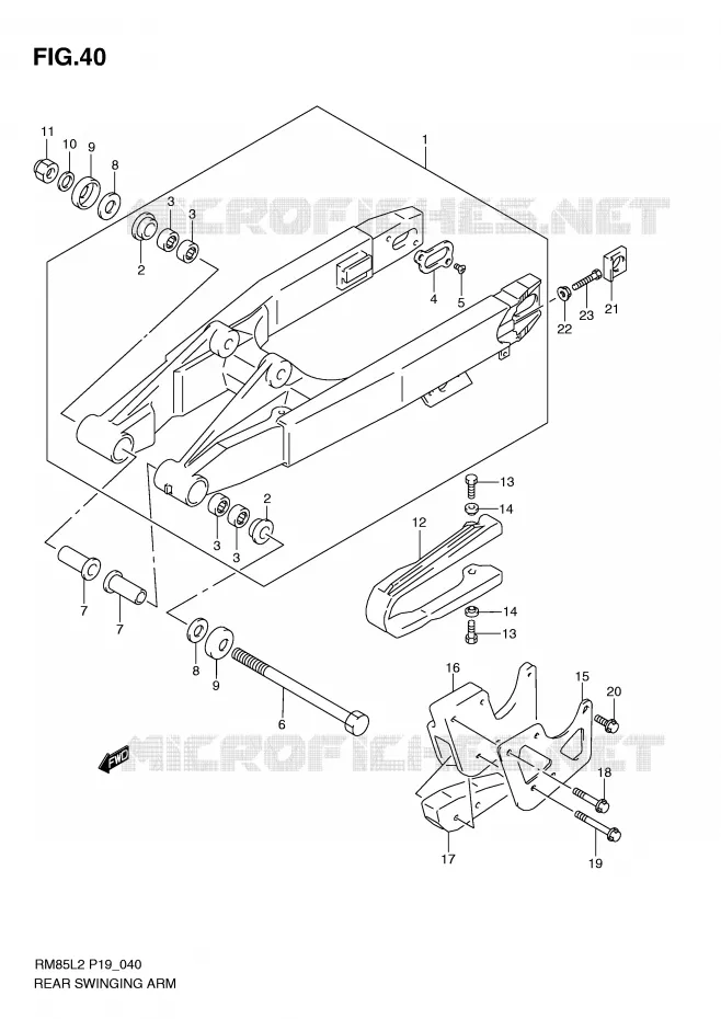 SWINGARM (RM85LL2 P19) Suzuki MOTO 85 RM 2012  RM85L2(P19)