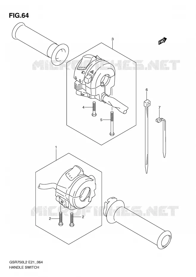 SWITCHES Suzuki MOTO 750 GSR 2012  GSR750AL2(E21)