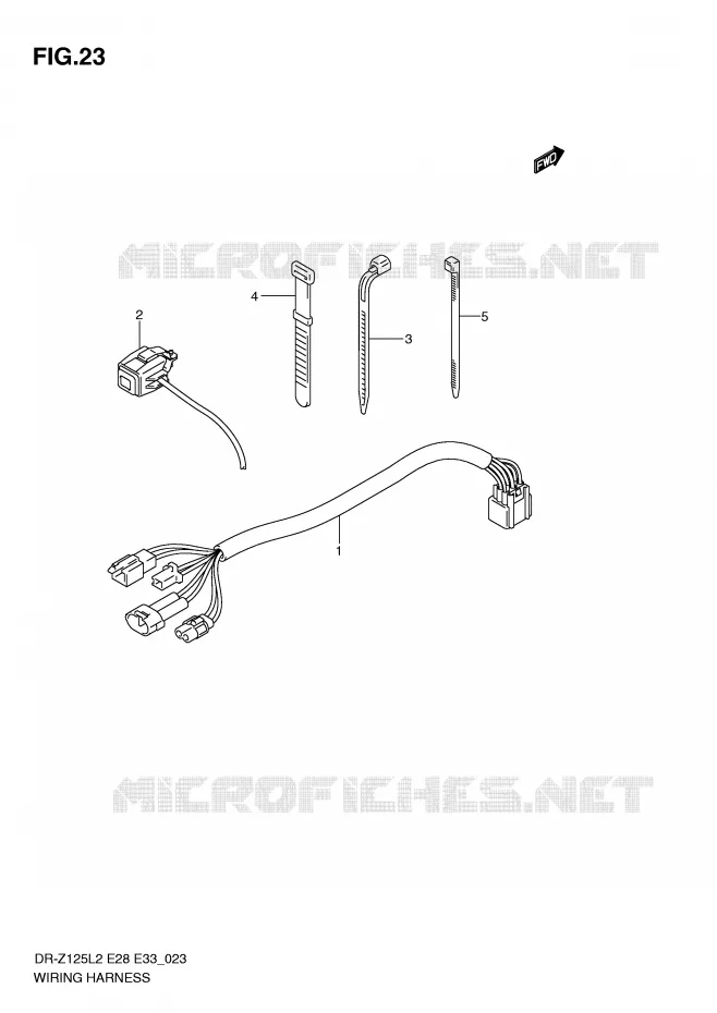 WIRING HARNESS (DR-Z125L2 E33) Suzuki MOTO 125 DR-Z 2012  DR-Z125LL2(E28)
