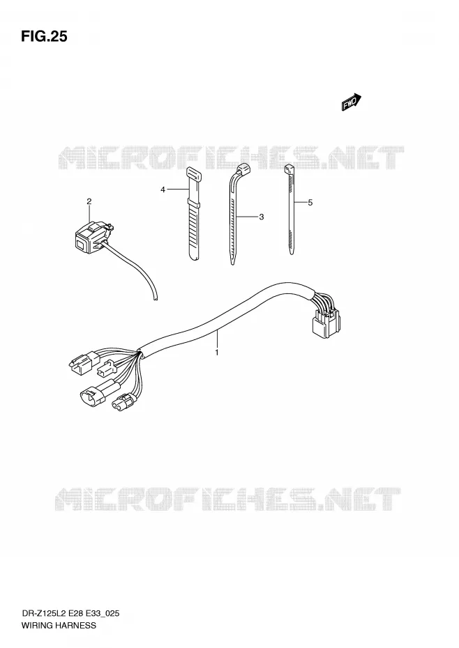 WIRING HARNESS (DR-Z125LL2 E33) Suzuki MOTO 125 DR-Z 2012  DR-Z125L2(E28)