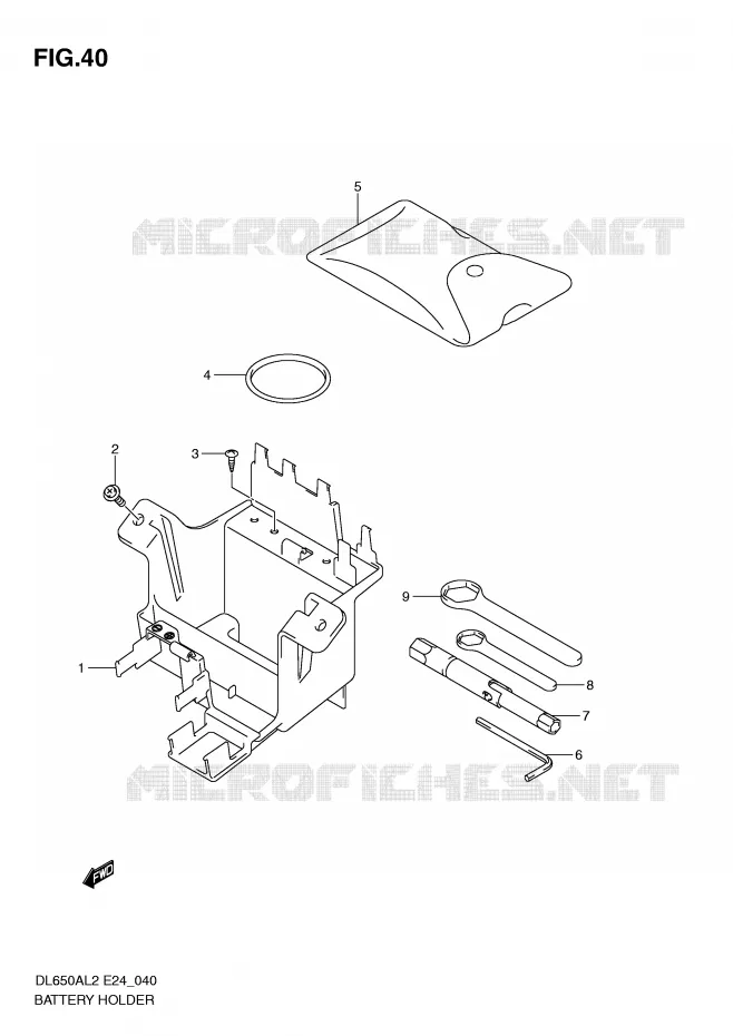 BATTERY HOLDER Suzuki MOTO 650 V-STROM 2012  DL650AL2(E24)