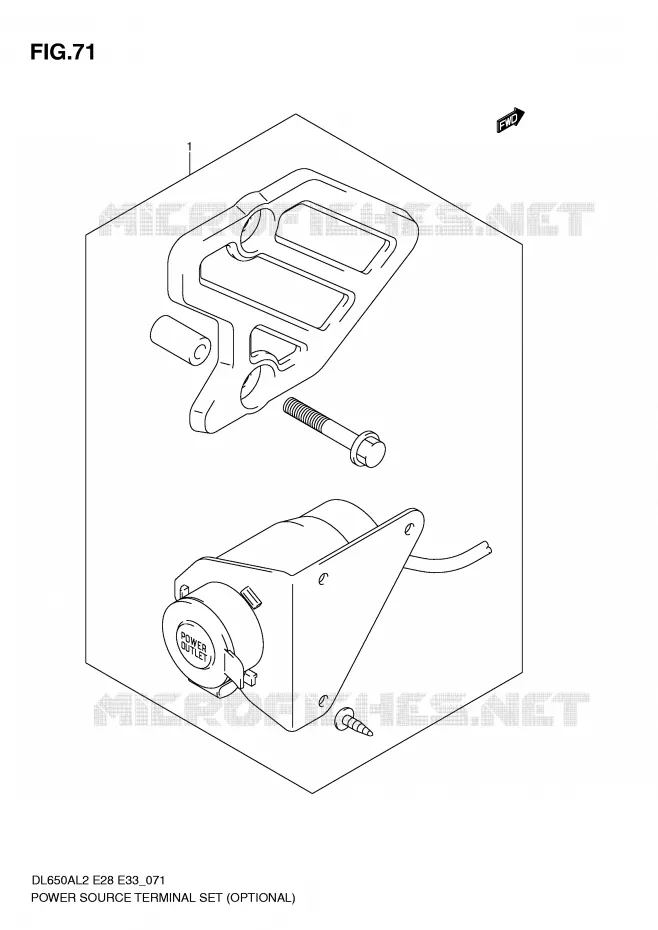 CIGARETTE LIGHTER SOCKET (OPTIONAL) Suzuki MOTO 650 V-STROM 2012  DL650AL2(E28)