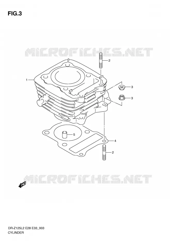 CYLINDER Suzuki MOTO 125 DR-Z 2012  DR-Z125LL2(E28)