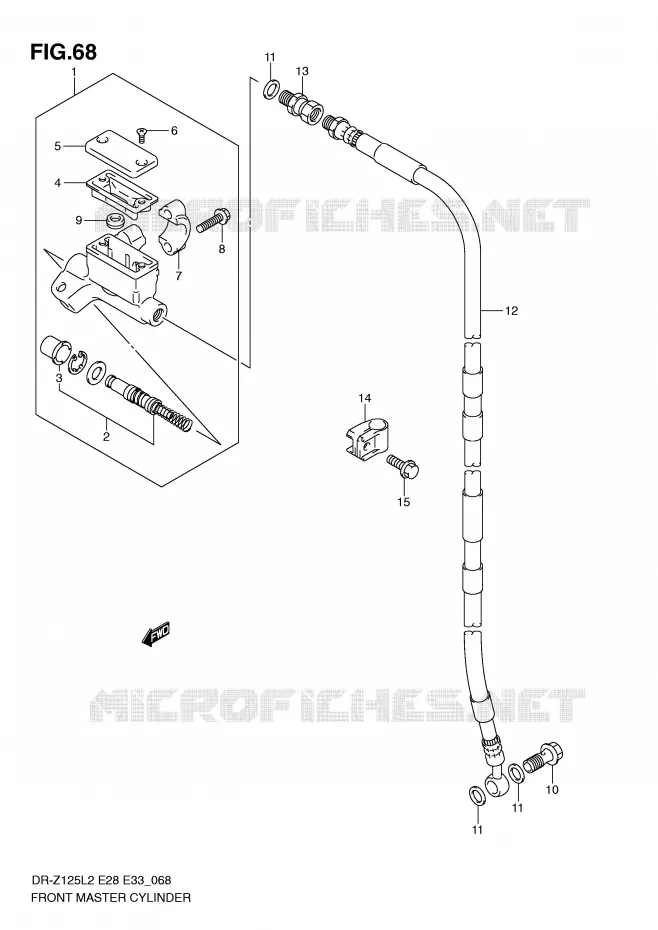 FRONT MASTER CYLINDER (DR-Z125LL2 E28) Suzuki MOTO 125 DR-Z 2012  DR-Z125LL2(E28)