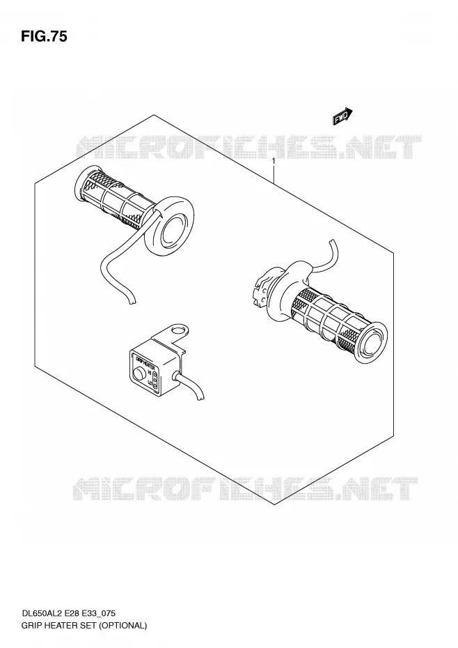 GRIP HEATER SET (OPTIONAL) Suzuki MOTO 650 V-STROM 2012  DL650AL2(E28)