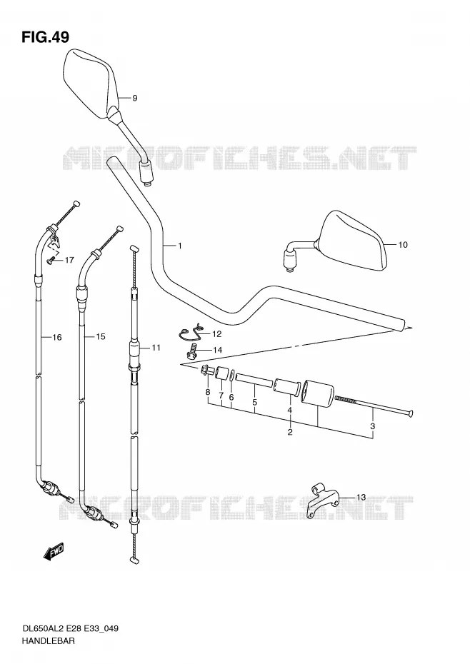 HANDLEBAR Suzuki MOTO 650 V-STROM 2012  DL650AL2(E28)