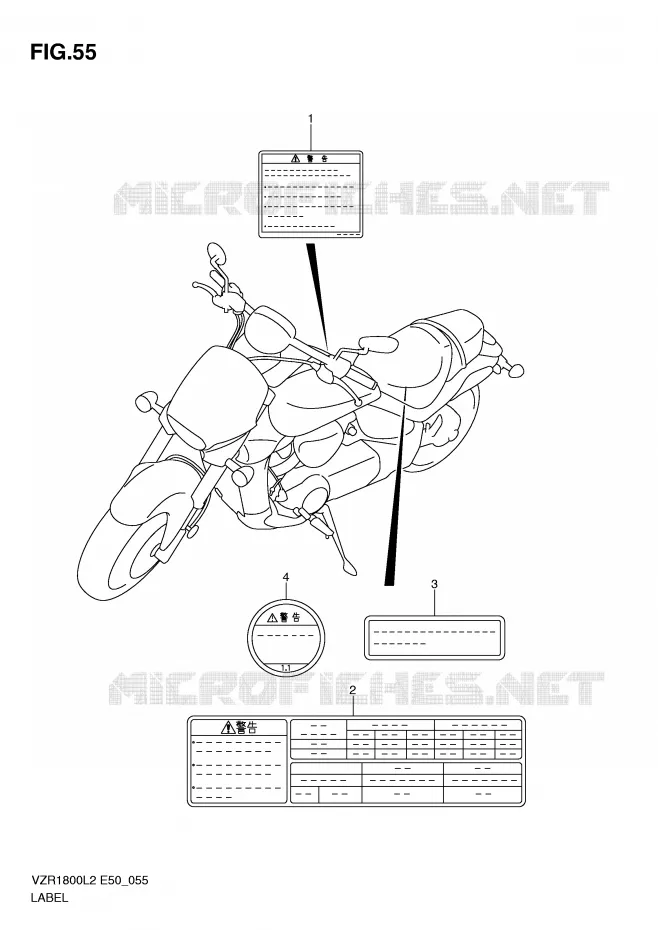 LABEL Suzuki MOTO 1800 INTRUDER 2012  VZR1800L2(E50)