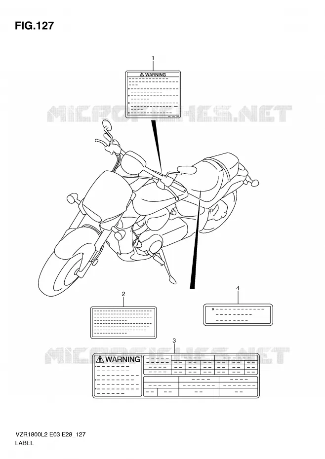 LABEL (VZR1800L2 E03) Suzuki MOTO 1800 INTRUDER 2012  VZR1800L2(E03)