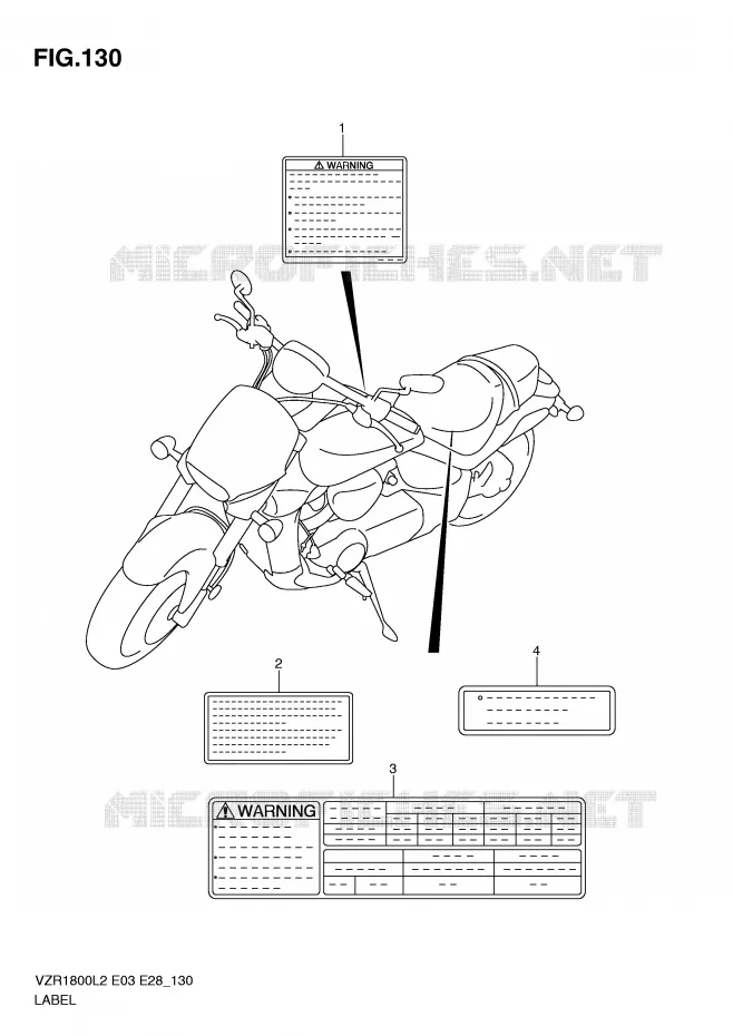 LABEL (VZR1800ZL2 E03) Suzuki MOTO 1800 INTRUDER 2012  VZR1800ZL2(E03)