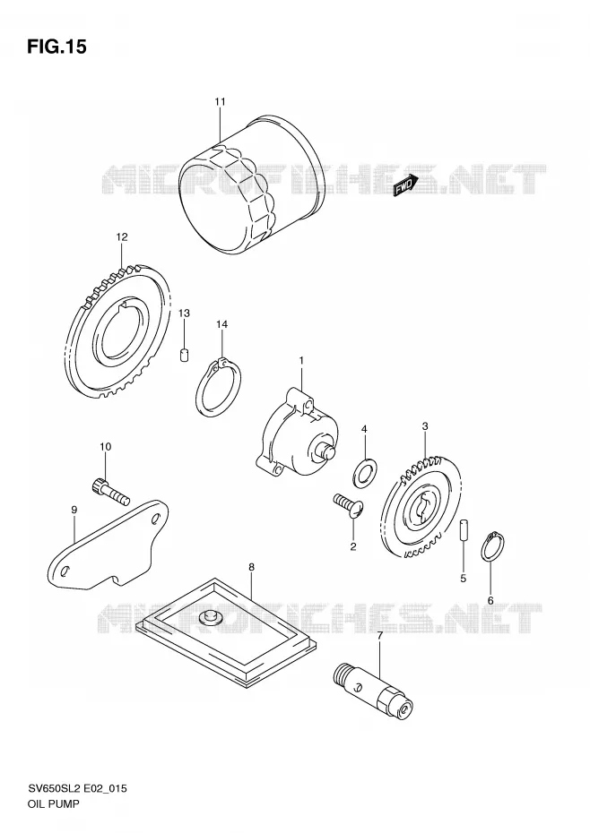 OIL PUMP Suzuki MOTO 650 SV 2012  SV650SL2(E02)