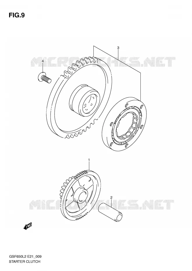STARTER MOTOR CLUTCH Suzuki MOTO 650 BANDIT 2012  GSF650UAL2(E21)