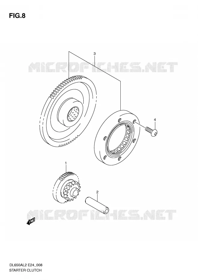 STARTER MOTOR CLUTCH Suzuki MOTO 650 V-STROM 2012  DL650AL2(E24)