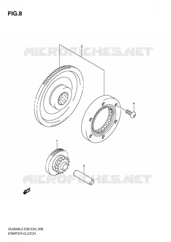 STARTER MOTOR CLUTCH Suzuki MOTO 650 V-STROM 2012  DL650AL2(E28)