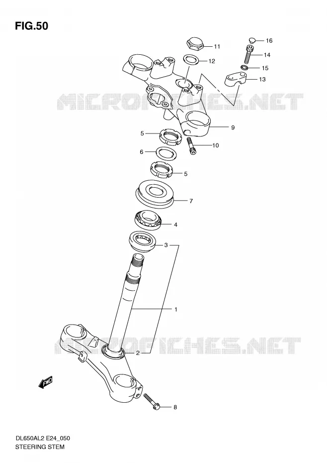 STEERING COLUMN Suzuki MOTO 650 V-STROM 2012  DL650AL2(E24)