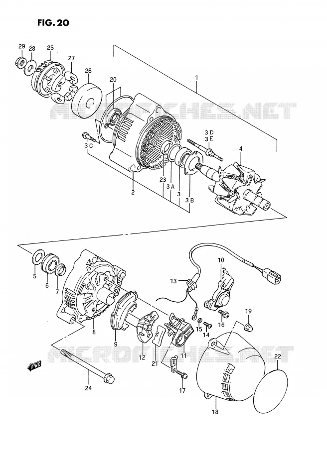 ALTERNATOR Suzuki MOTO 1100 GSX-F 1993  GSX1100FP(E2)