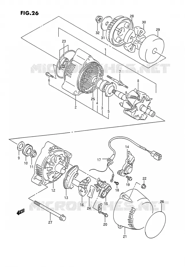 ALTERNATOR Suzuki MOTO 1100 GSX-G 1991  GSX1100GM(E2)