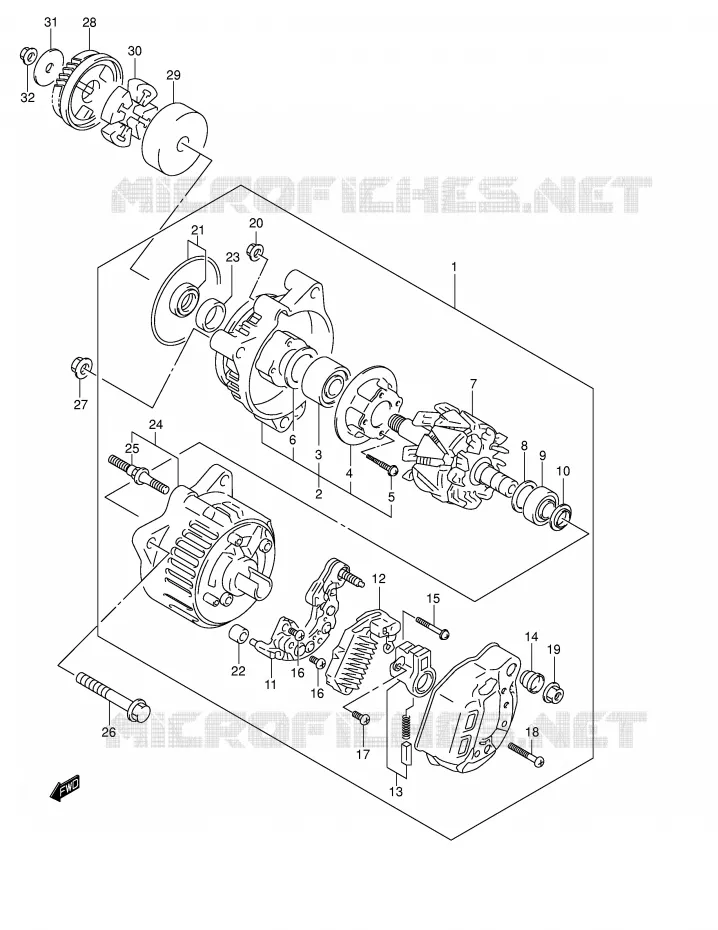 ALTERNATOR Suzuki MOTO 1200 BANDIT 2004  GSF1200ZK4(E2)