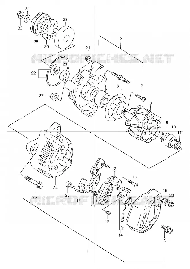 ALTERNATOR Suzuki MOTO 1200 GSX 2000  GSX1200Y(E4)