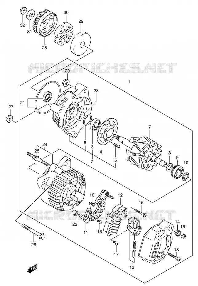 ALTERNATOR Suzuki MOTO 650 BANDIT 2006  GSF650K6(E2)