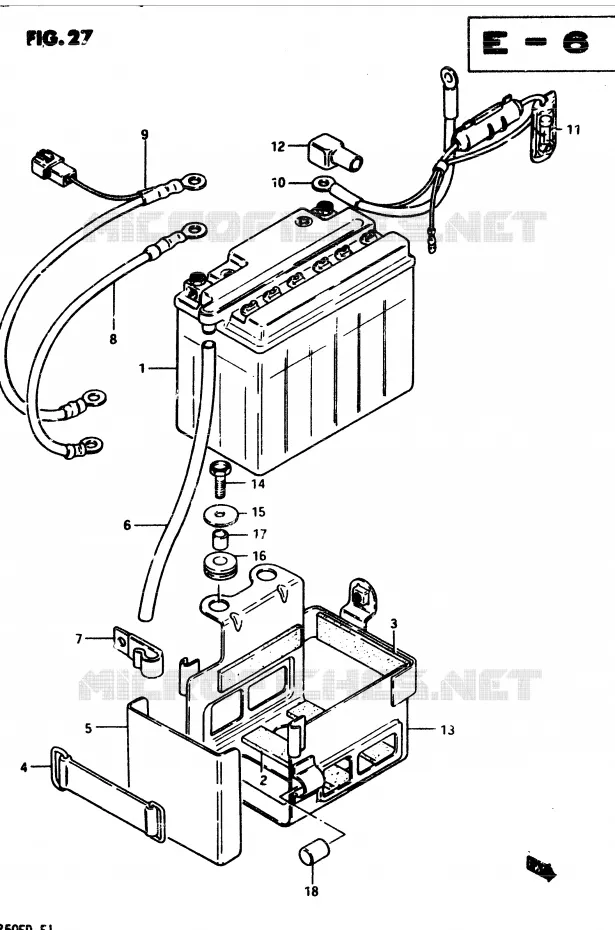 BATTERY Suzuki MOTO 250 GSX 1983  GSX250ESD(Z/D)