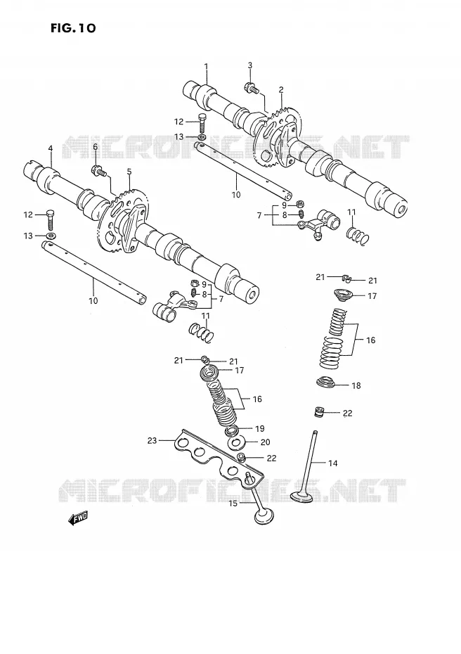CAM SHAFT - VALVE Suzuki MOTO 1100 GSX-F 1993  GSX1100FP(E2)