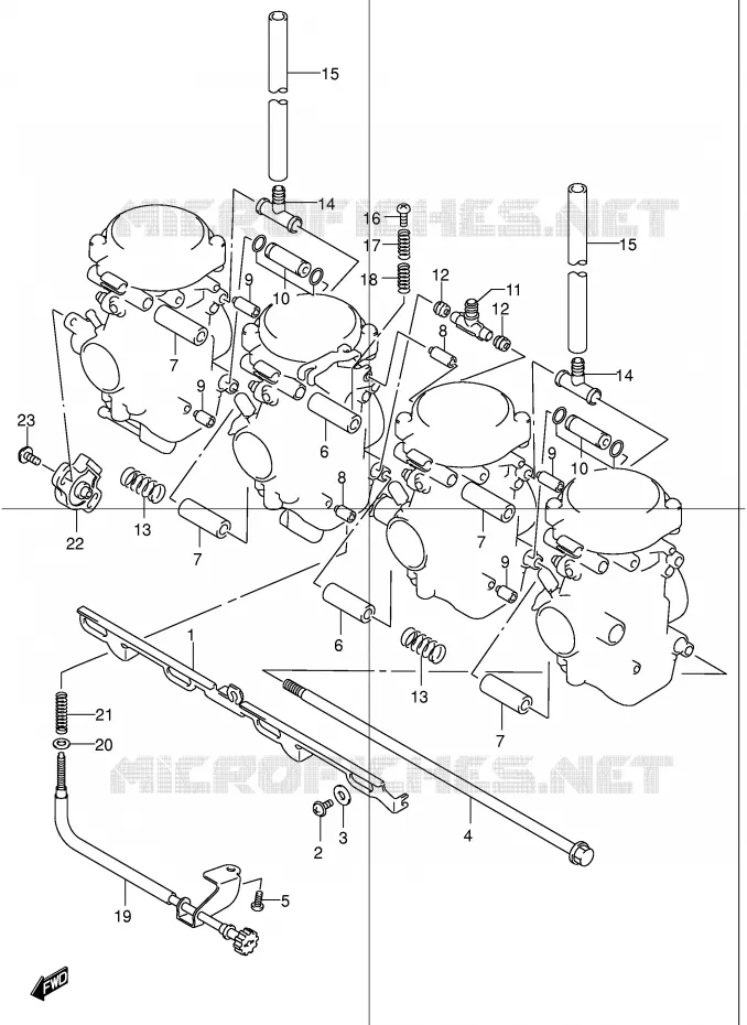 CARBURETOR FITTING Suzuki MOTO 1200 BANDIT 2002  GSF1200K2(E2)