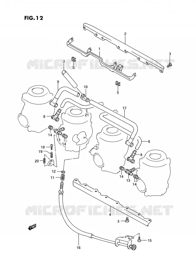 CARBURETOR FITTINGS (MODEL N/P) Suzuki MOTO 750 GSX-R 1994  GSX-R750WR(E2)