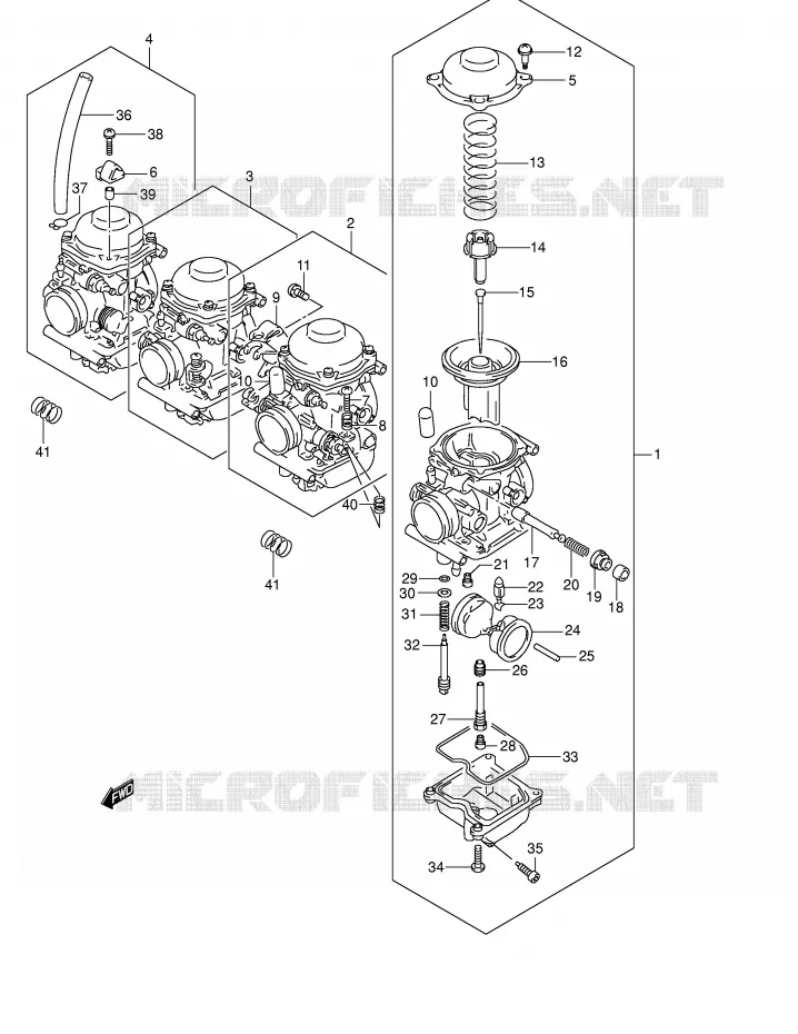 CARBURETOR (MODEL K4) Suzuki MOTO 600 BANDIT 2000  GSF600SY(E2)