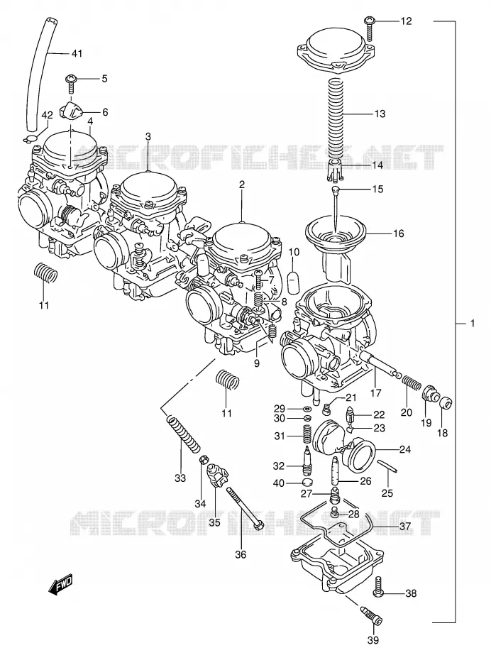 CARBURETOR (MODEL S) Suzuki MOTO 600 BANDIT 1999  GSF600SX(E2)