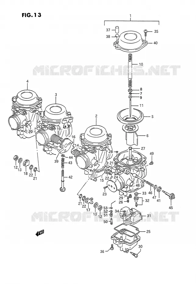 CARBURETOR Suzuki MOTO 1100 GSX-G 1993  GSX1100GP(E2)