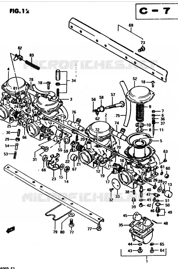CARBURETOR Suzuki MOTO 850 GS 1983  GS850GD(E1)