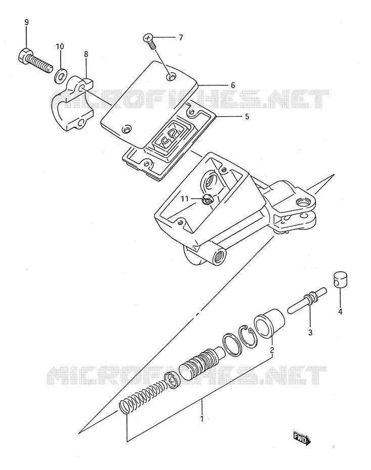 CLUTCH MASTER CYLINDER Suzuki MOTO 1100 GSX-F 1992  GSX1100FN(E28)