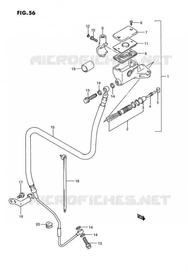 CLUTCH MASTER CYLINDER Suzuki MOTO 1100 GSX-G 1991  GSX1100GM(E2)
