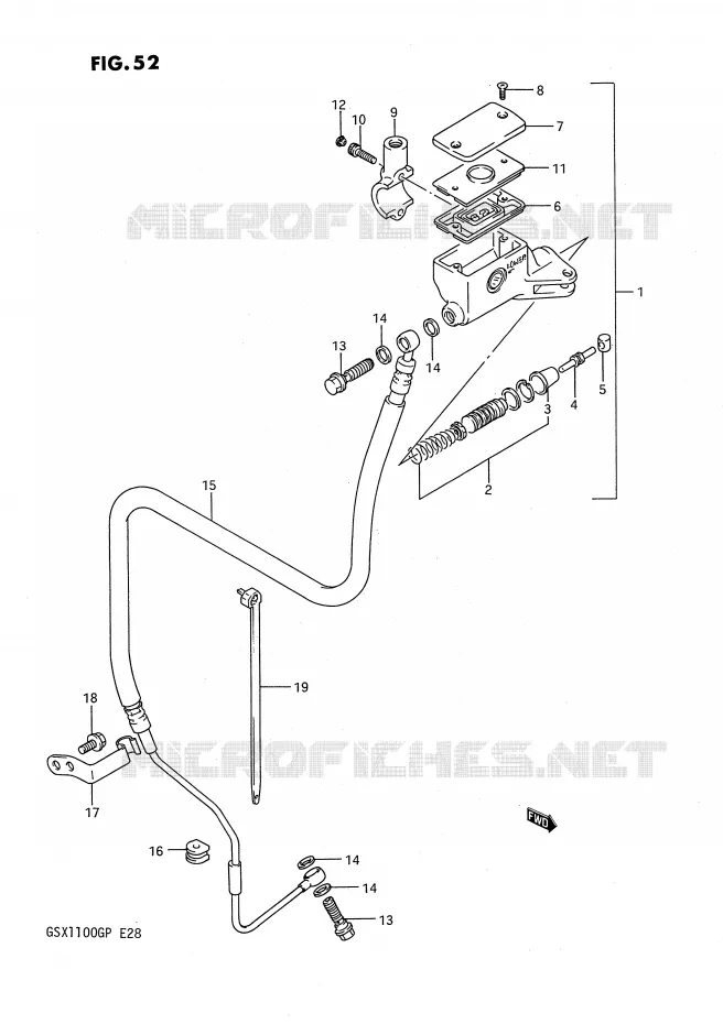 CLUTCH MASTER CYLINDER Suzuki MOTO 1100 GSX-G 1992  GSX1100GN(E28)