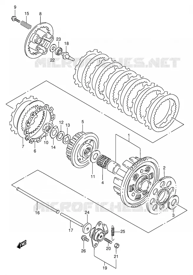 CLUTCH Suzuki MOTO 600 BANDIT 1999  GSF600X/GSF600SX/GSF600UX/GSF600SUX