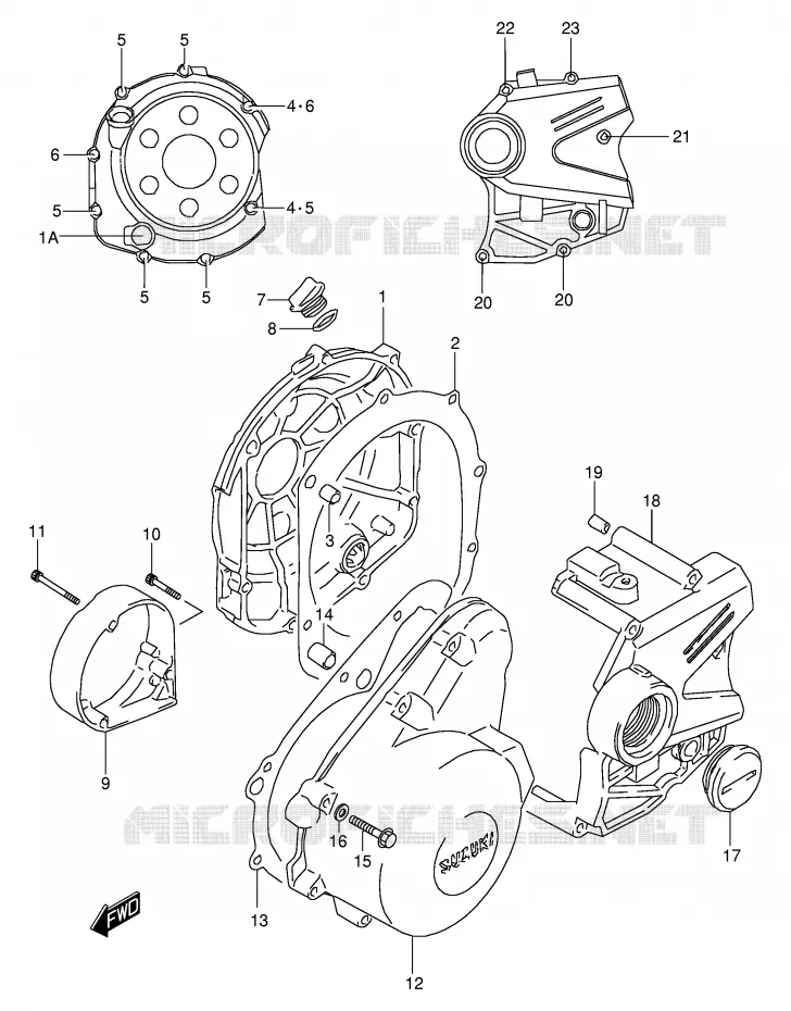 CRANKCASE COVER Suzuki MOTO 250 BANDIT 2000  GSF250VY(E24)