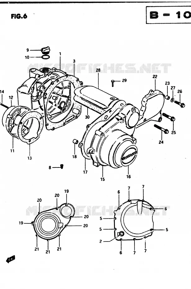 CRANKCASE COVER Suzuki MOTO 850 GS 1983  GS850GD(E1)