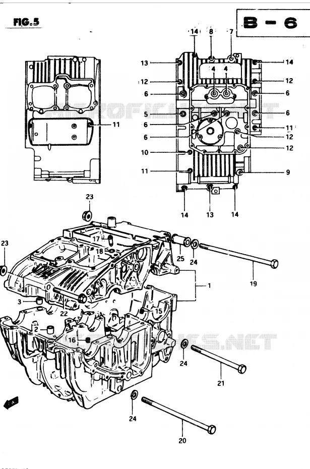 CRANKCASE (MODEL Z) Suzuki MOTO 250 GSX 1983  GSX250ESD(Z/D)
