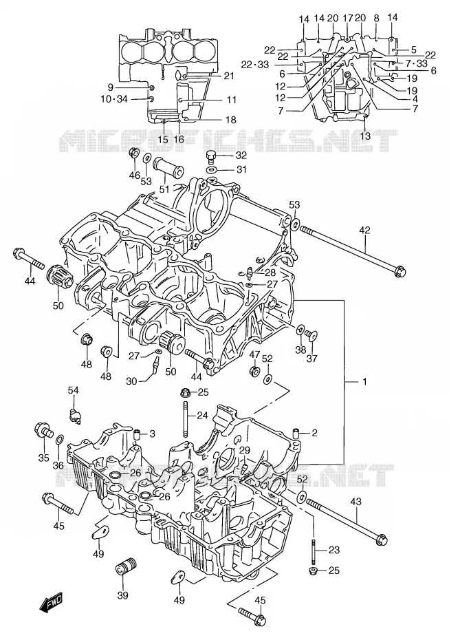 CRANKCASE Suzuki MOTO 1200 BANDIT 1996  GSF1200ST(E2)