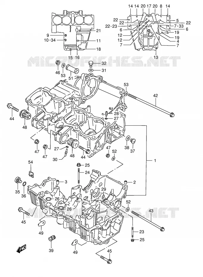 CRANKCASE Suzuki MOTO 1200 BANDIT 1996  GSF1200ST(E28)