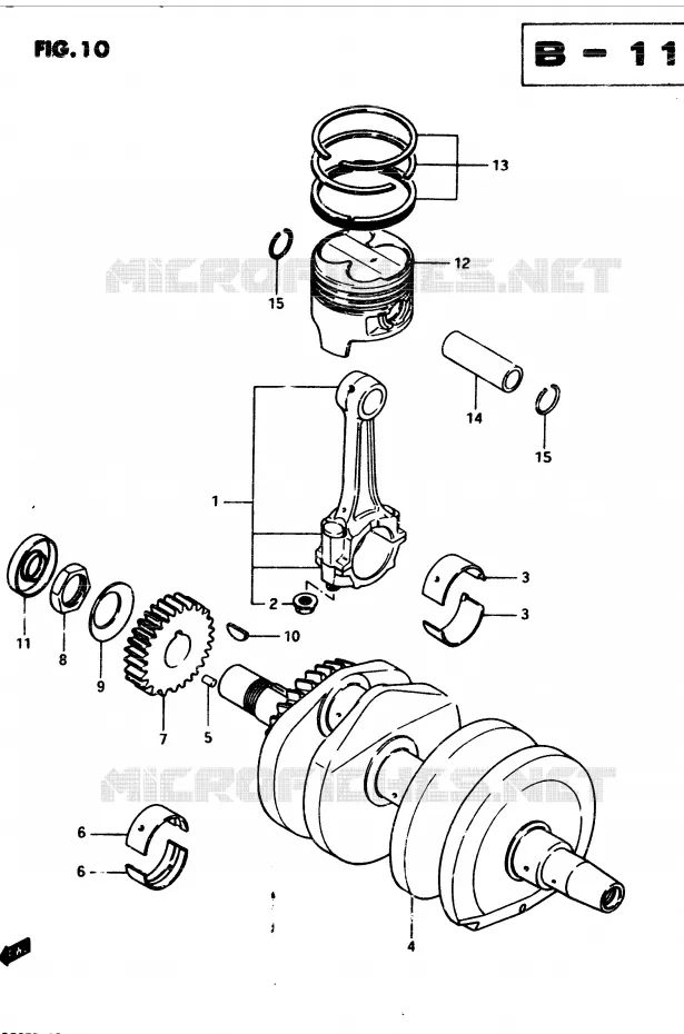 CRANKSHAFT Suzuki MOTO 250 GSX 1982  GSX250Z(Z/D)