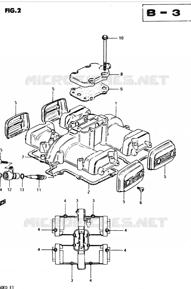 CYLINDER HEAD COVER (MODEL D) Suzuki MOTO 250 GSX 1982  GSX250ESZ(Z/D)