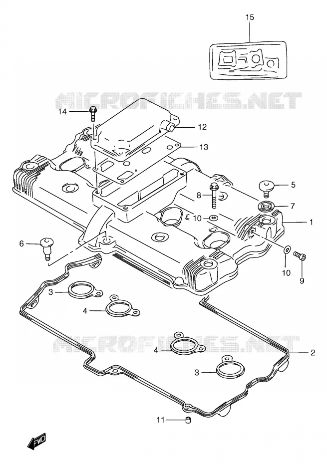 CYLINDER HEAD COVER Suzuki MOTO 1200 BANDIT 2000  GSF1200SAY(E2)