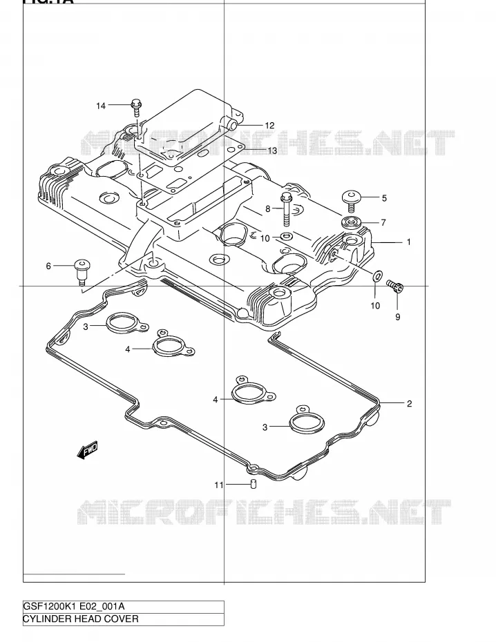 CYLINDER HEAD COVER Suzuki MOTO 1200 BANDIT 2003  GSF1200K3(E2)