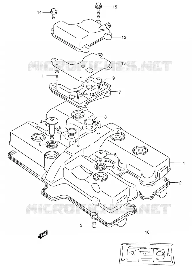 CYLINDER HEAD COVER Suzuki MOTO 400 GSX-R 1994  GSX-R400RR(E30)