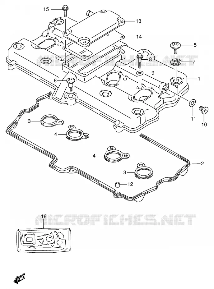 CYLINDER HEAD COVER Suzuki MOTO 600 BANDIT 1996  GSF600ST(E2)