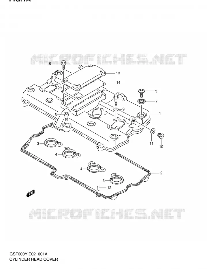 CYLINDER HEAD COVER Suzuki MOTO 600 BANDIT 2002  GSF600K2(E2)