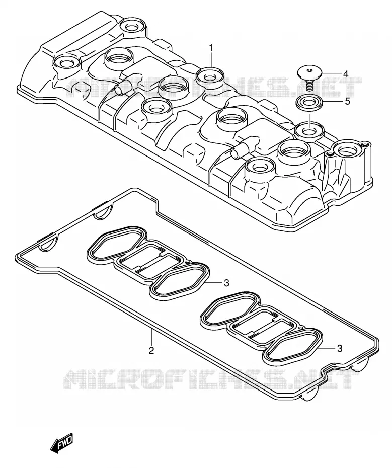 CYLINDER HEAD COVER Suzuki MOTO 600 GSX-R 2005  GSX-R600K5(E2)