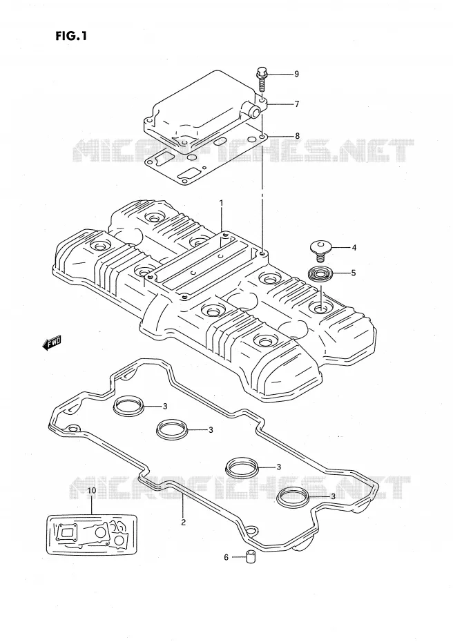 CYLINDER HEAD COVER Suzuki MOTO 750 GSX-R 1994  GSX-R750SPR(E4)
