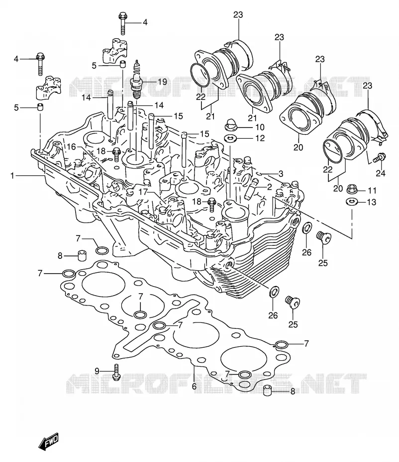 CYLINDER HEAD Suzuki MOTO 600 BANDIT 1996  GSF600ST(E2)
